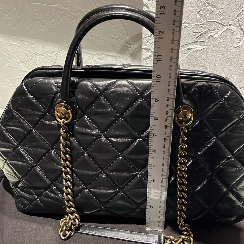 CHANEL CC GHW Chain Hand Shoulder Bag Calfskin Leather#18207685 Black - Picture 15 of 15